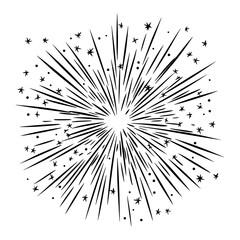 Sparkle effect illustration lines fireworks vector