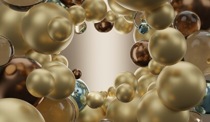 ball,glitter,marble,floating,air,space,center,frame,arrangement,decoration,3d illustration