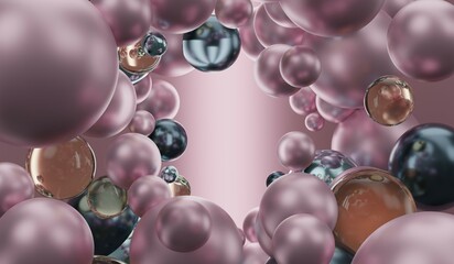 ball,glitter,marble,floating,air,space,center,frame,arrangement,decoration,3d illustration