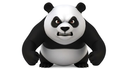 vector art line of angry cute panda face with fire effect and siluet effect suitable for mockup and logo product of team isolated white background