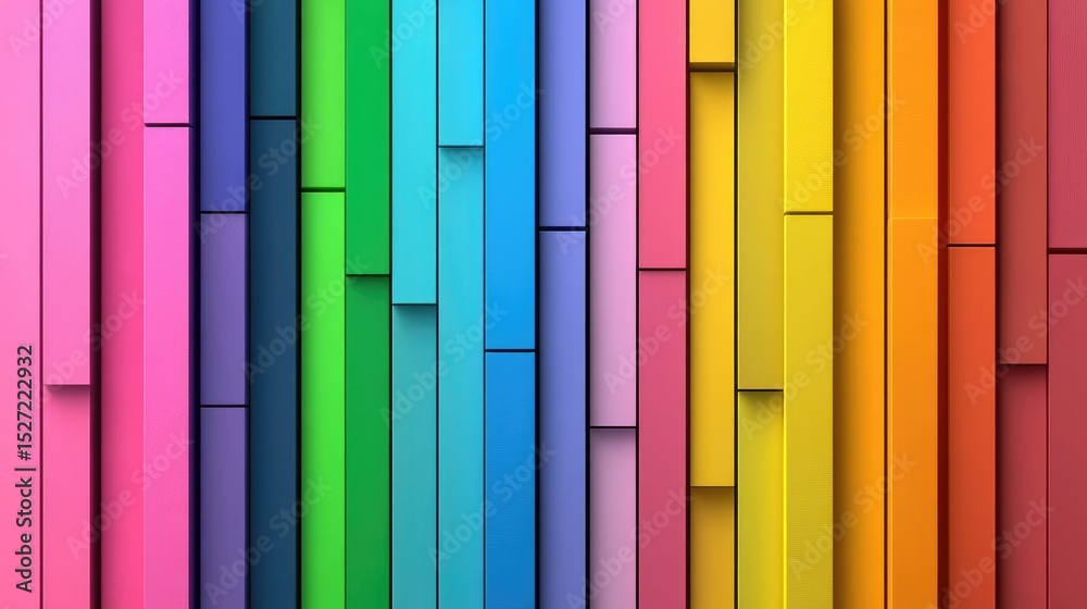 Poster Gradient line textures moving vertically in a modern color blend, ideal for UI and wallpapers