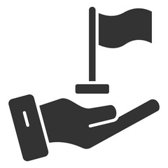 Milestone Glyph Icon Element For Design