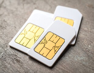 SIM cards on a table