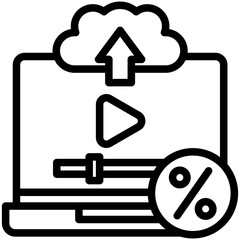 Cloud Studio outline, mini illustration icon. use for modern concept, print, UI, UX kit, web and app development. Vector related to product offering, marketing, business.