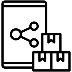 Instant Share outline, mini illustration icon. use for modern concept, print, UI, UX kit, web and app development. Vector related to product offering, marketing, business.