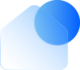 Transparent Background House Glassmorphism Icons
