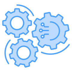 Automation Blue Icon Element For Design