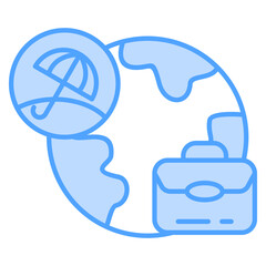 Travel Blue Icon Element For Design