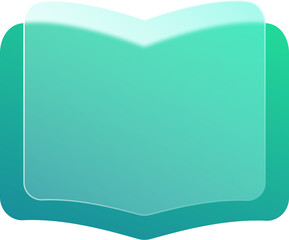 Transparent Background Book Glassmorphism Icons