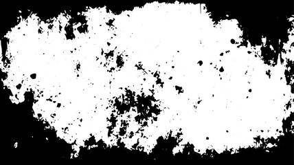 Distressed Grunge Border Texture, Black and White Rough Edge Overlay for Vintage or Horror Design