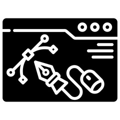 Web Design Glyph Icon