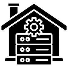 Data Warehouse Glyph Icon