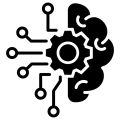 Deep Learning Glyph Icon