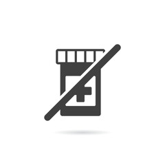 Vector Isolated No Medicine Icon