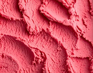 Close-up of pink ice cream texture
