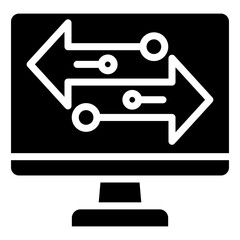Fototapeta premium Technology Transfer Icon Element For Design