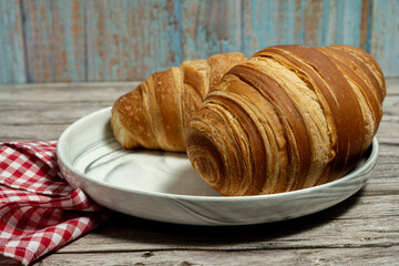Cozy Morning Pastry Scene on porcelain plate