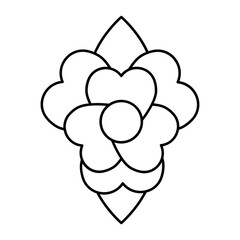 Winter Flower outline icon