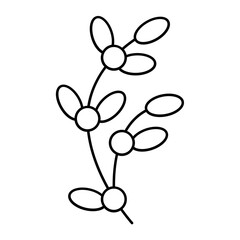 Winter Flower outline icon