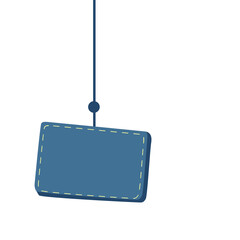 Flat blue hanging board with stitched details, perfect for signage, fantasy elements, children’s themes, or night sky-inspired designs.

