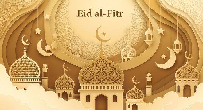 Eid al-Fitr Celebrating the End of Ramadan with Paper Art Mosques