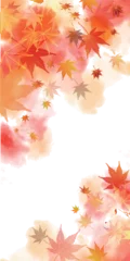 Gordijnen 紅葉　もみじ　秋　背景  © J BOY