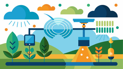 Automated irrigation control With the help of weather sensors smart agriculture systems can automatically adjust irrigation systems based on weather conditions ensuring optimal. Vector illustration