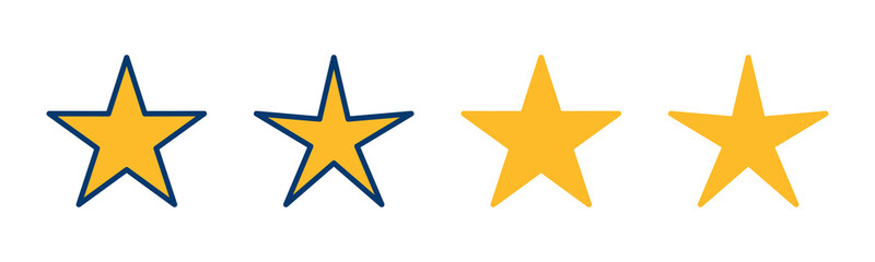 Star Icon vector isolated on white background. Star vector icon. Rating symbol