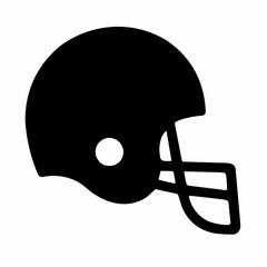American football helmet portrait, isolated white background, with player safety gear
