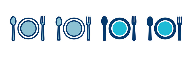 Fototapeta premium Fork, Spoon, and Knife isolated on white background. Restaurant icon. food icon. Eat. Cutlery icon.