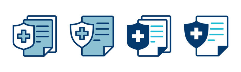 Fototapeta premium Medical insurance icon vector isolated on white background. health insurance icon