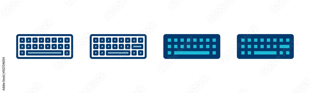 Fototapete keyboard icon vector isolated on white background. keyboard vector symbol