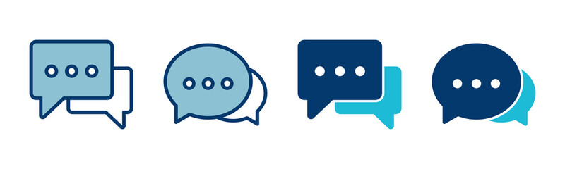 Chat icon vector isolated on white background. Chat vector icon. Speech bubble. message. contact us