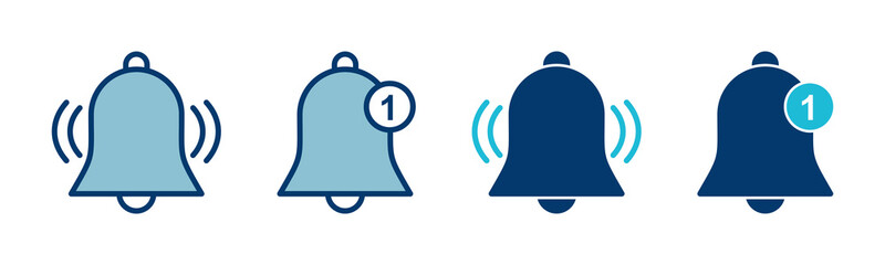 Bell Icon vector isolated on white background. Notification symbol. Bell vector icon