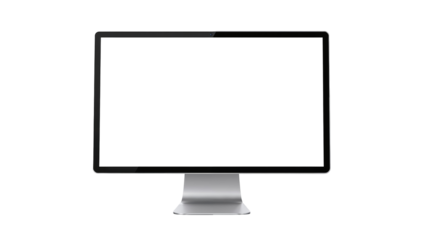 Blank Computer Monitor Screen, Isolated on White Background