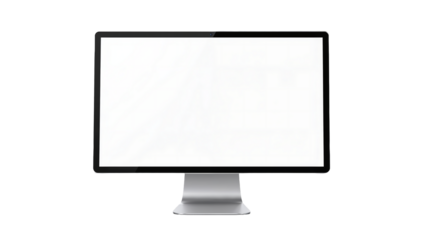 Sleek Modern Computer Monitor Mockup Blank Screen for Design Presentations