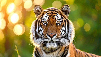 Fototapeta premium Majestic Tiger Portrait at Sunset