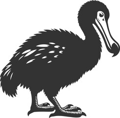 Illustration silhouette of a dodo bird vector drawing © MDAbdul