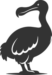 Illustration silhouette of a dodo bird vector drawing © MDAbdul