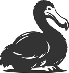 Illustration silhouette of a dodo bird vector drawing © MDAbdul