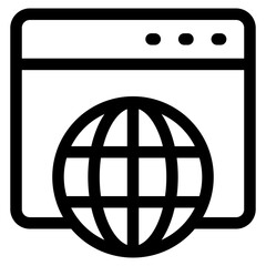 Web Browser Icon Element For Design