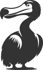 Illustration silhouette of a dodo bird vector drawing © MDAbdul