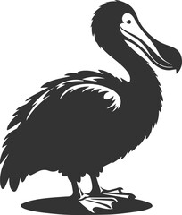 Illustration silhouette of a dodo bird vector drawing © MDAbdul