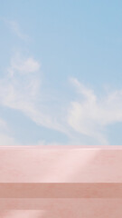A product display background featuring a bright sky backdrop in portrait