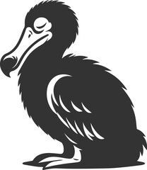 Illustration silhouette of a dodo bird vector drawing © MDAbdul