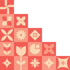 Mosaic Geometric Pattern Corner