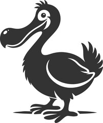 Illustration silhouette of a dodo bird vector drawing © MDAbdul
