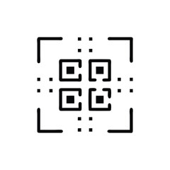 QR code scan symbol icon illustration