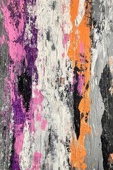 Abstract Painting Vibrant Hues and Textured Strokes