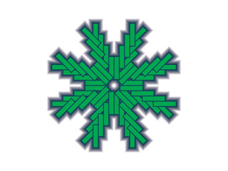 3d snowflake icon